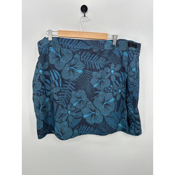 Rip Skirt Hawaii Wrap Skirt Women XXL NWT Blue Tropical Swim Cover Up - Picture 1 of 8